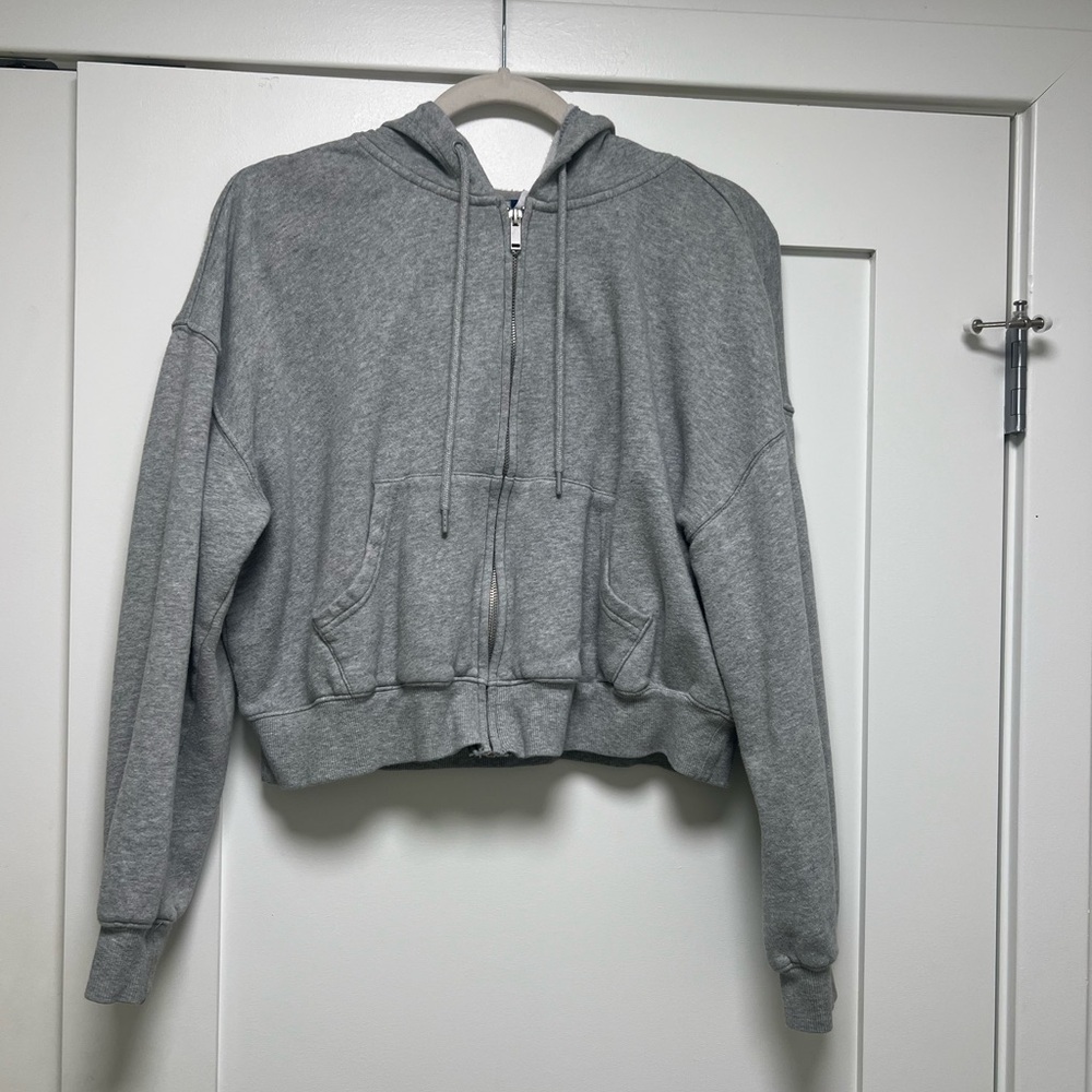 Old Navy Heather Gray Zip-Up Hoodie